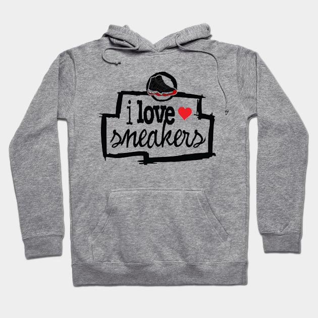 I Love Sneakers Bred Hoodie by Tee4daily